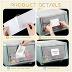 Jeyiour 100 Pcs Label Holders Adhesive Nameplate Pockets Storage Bin Labels - Image 6