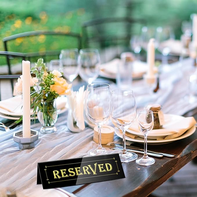 WATHFKCU 20PCS Acrylic Reserved Table Tent Signs, Reservation Seat Signs - Image 5