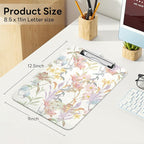 Luminzo Plastic Cute Clipboard Low-Profile Metal Clip, A4 Letter Size 9 x 12.5 - Image 2