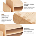 KIRIGEN Wood 3-Tier Office Desktop Document Tray - Image 3