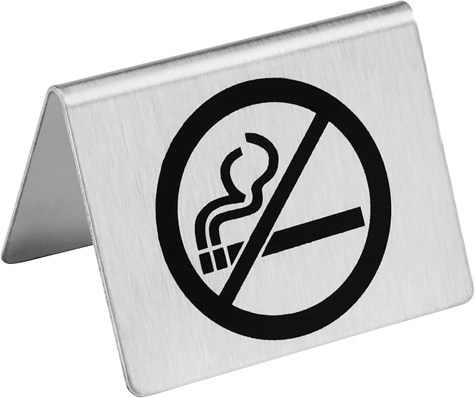 New Star Foodservice Stainless Steel Table Tent Sign, 2 x 1.5-Inch) - Image 3