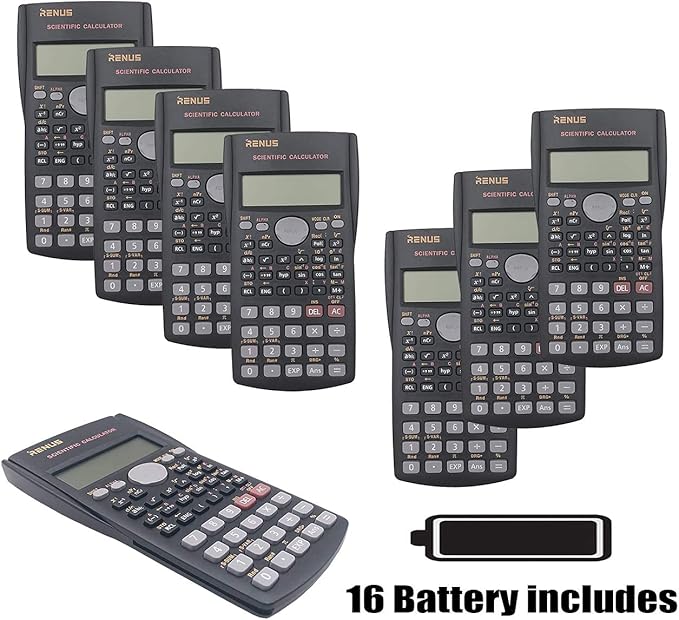 RENUS 8 Packs, 2-Line Engineering Scientific Calculator Function Calculator - Image 2