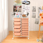 GLACER 15 Drawers Rolling Cart, Storage Cart - Image 8
