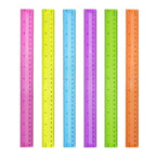 DAGONGREN 30 Pack Clear Plastic Rulers 12 Inch, Transparent Assorted Color - Image 4