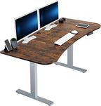 VIVO Electric 63 x 32 in Rustic Standing Desk, Memory Height Adjustment by VIVO