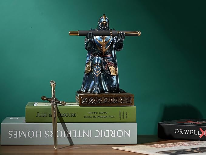 HDMbigmi King's Guard Leader Cloak Warrior Knight Pen Holder Mobile Phone Stand - Image 9