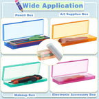 Fainne 24 Pcs Plastic Pencil Case Bulk Pencil Boxes Plastic Stationery Case - Image 7