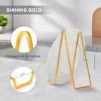 Decolore 4 Pack 8.5 Inch Gold Plate Stands Square Tabletop Easel Display Stand - Image 3