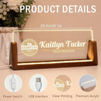 Desk Name Plate Personalized, Custom Office Light Up Name Plate - Image 5