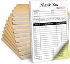 Receipt Book with Cardboard 2-Part Carbonless, Order Forms by Homvle