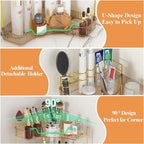 SUNZOS Corner Bathroom Counter Organizer, 2-Tier Countertop Makeup Organizer - Image 3