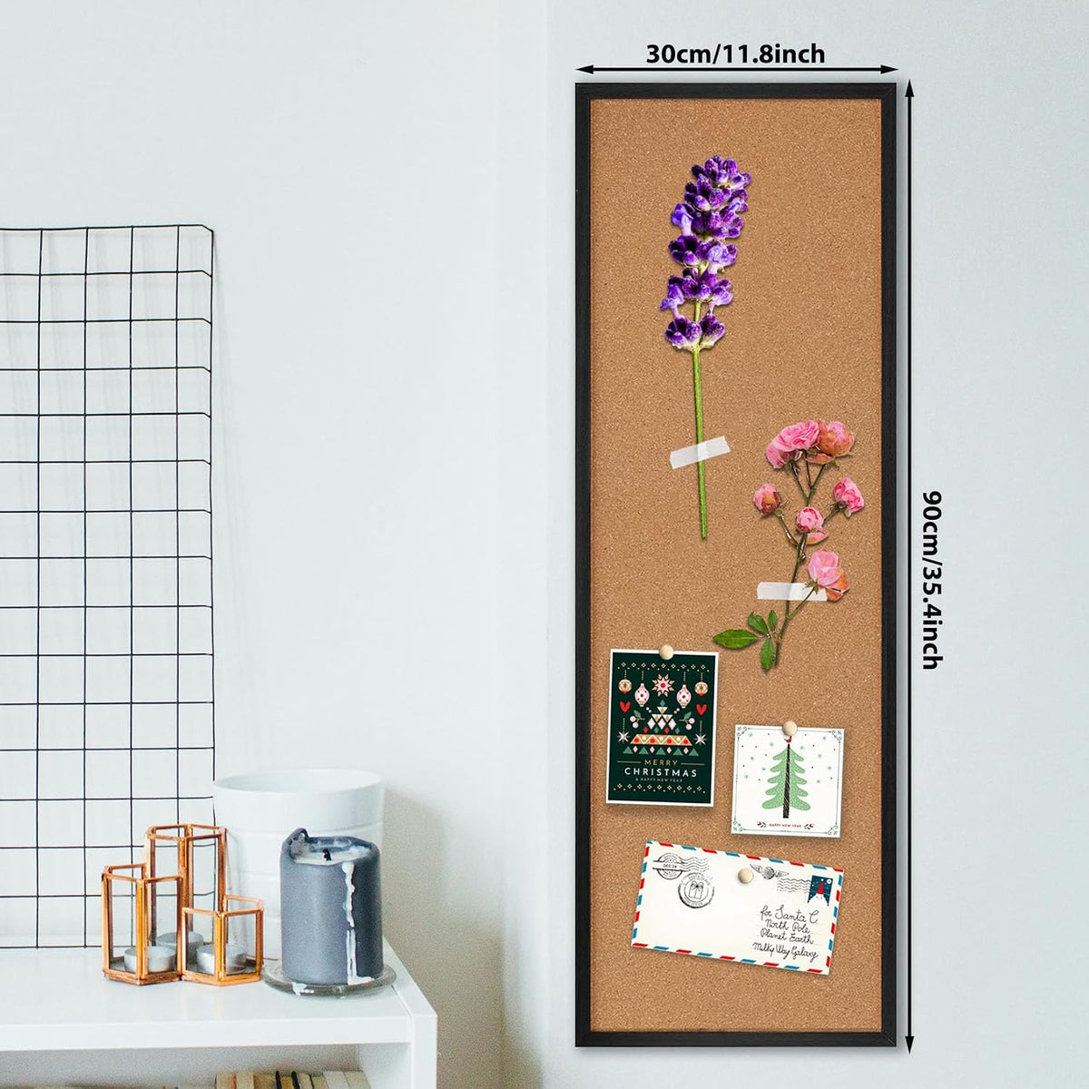 TORASO Cork Board Bulletin Board, Corkboard for Walls with Black Frame, Large...