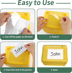 NIUBIER Storage Bin Labels, 42 Pack 4x6 Index Card Holder, Removable Tote - Image 7