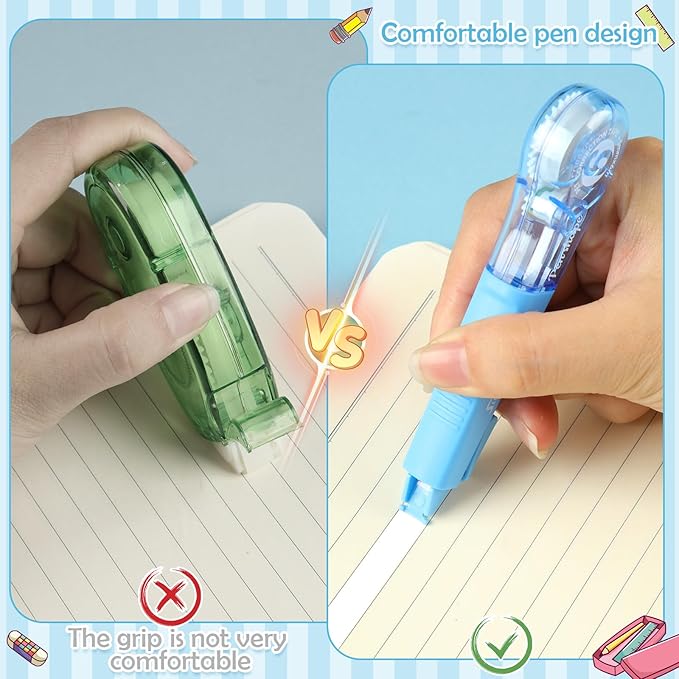 auroray 18 Pack Correction Tape Pens 1/5" X 236", 9 Color Correction Tape Pens - Image 3