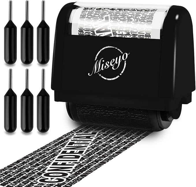 Miseyo Identity Theft Protection Roller Stamp Set by Miseyo