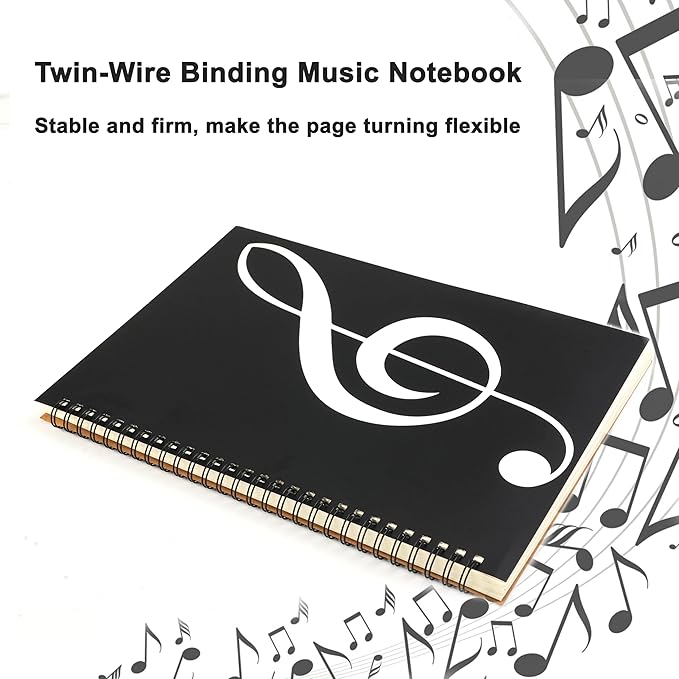 MoHern Blank Sheet Music Notebook, 160 Pages Composition Staff Paper Notebook 2 - Image 2