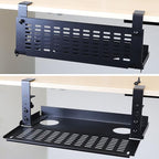 AEONS Universal Under Desk Cable Management Tray-Clamp Mount Hinged Swing by AEONS