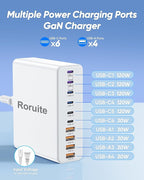 800W USB C Charging Station, 120W PD GaN5 Super Fast USB C Charger Block-10 Port - Image 4