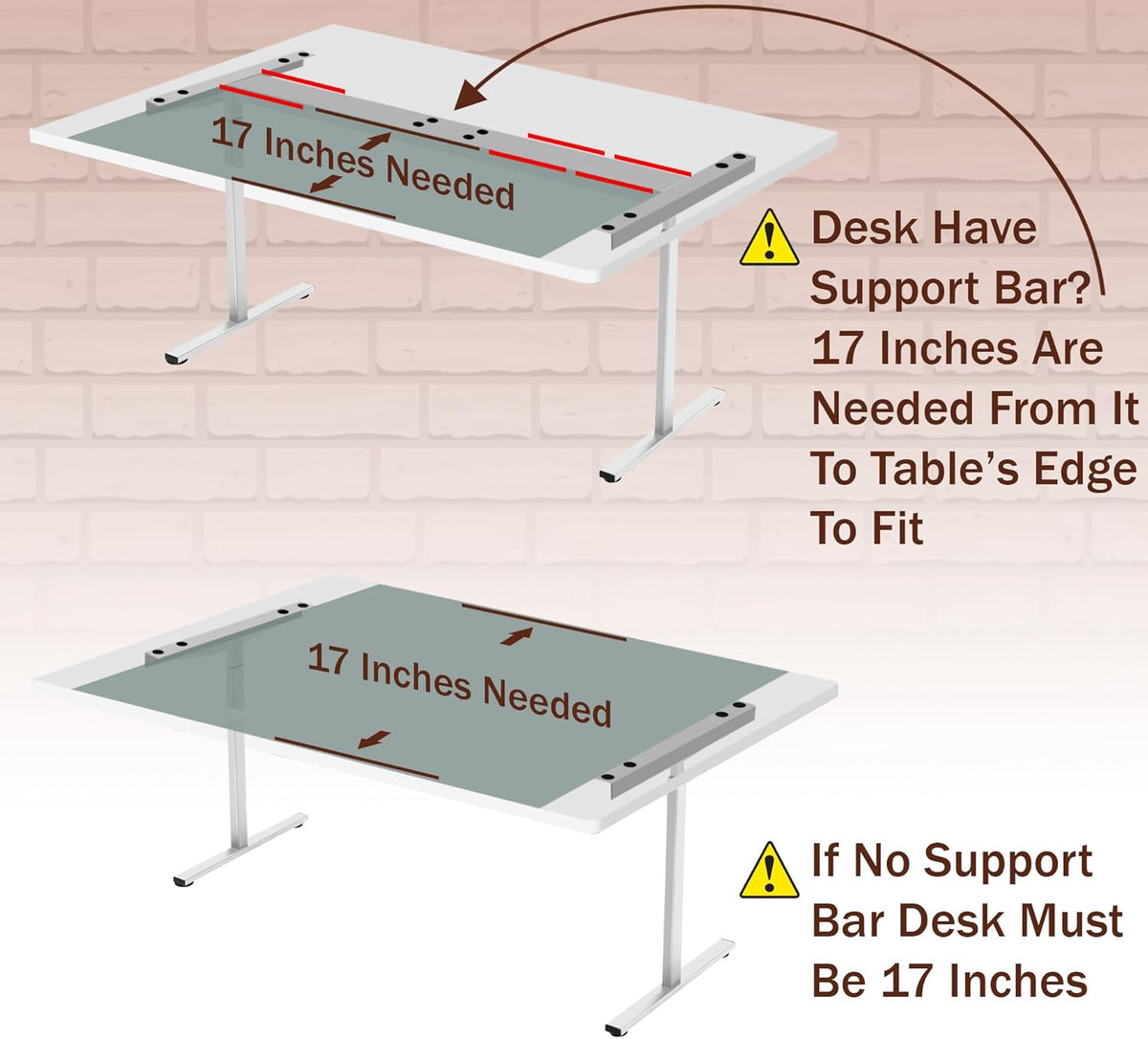 Large 23.6 Inch Under Desk Drawer Slide Out, Pencil Drawer, Undermount Desk D...