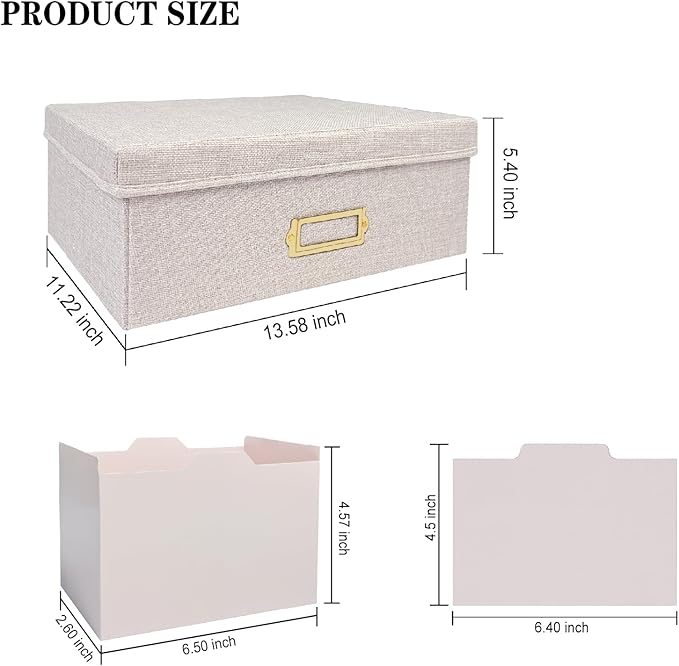 Sprsthai Linen Photo Storage Box – Holds 1700 Photos, 24 Adjustable Dividers & - Image 7