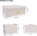 Sprsthai Linen Photo Storage Box – Holds 1700 Photos, 24 Adjustable Dividers & - Image 7