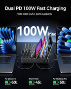 400W Charging Station for Multiple Devices, 10 Port Double PD 100W USB C - Image 5