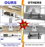 Under Desk Cable Management Tray, 31.5'' No Drill Steel Cable Tray Organizers - Image 2