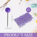 WILLBOND 500 Pack Map Push Pins Map Tacks Small Round Head Push Pins Thumb Tacks - Image 3