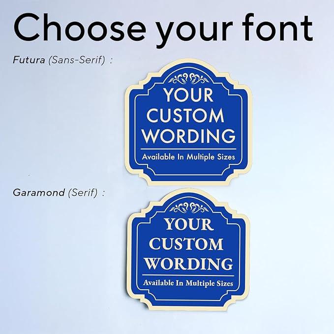 Stylish Blue Aluminum Metal Signs, Personalized Driveway Sign Customization - Image 9
