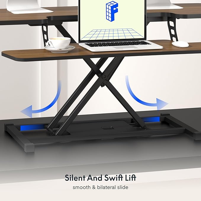 FLEXISPOT Standing Desk Converter 36in Sit to Stand up Riser Height Adjustable - Image 7