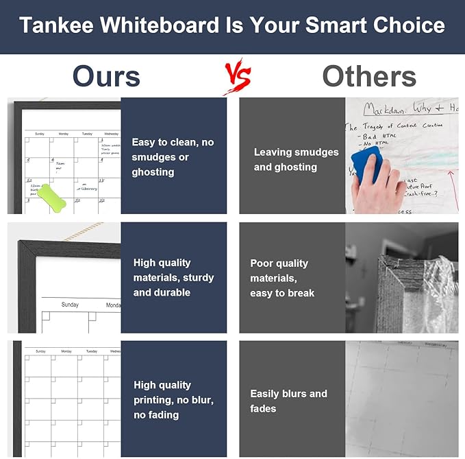 Dry Erase Calendar for Wall, 17x13 Inches Calendar Whiteboard for Wall - Image 3