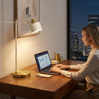 oyears 22.2" modern desk lamp, metal table lamp, package contents