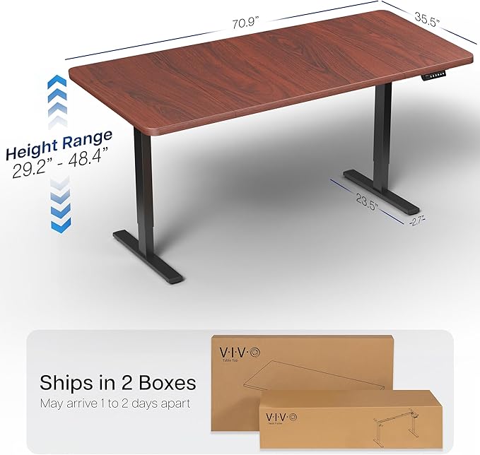 VIVO Electric 71 x 36 in Standing Desk, Memory Height Adjustment, 1B Series - Image 3