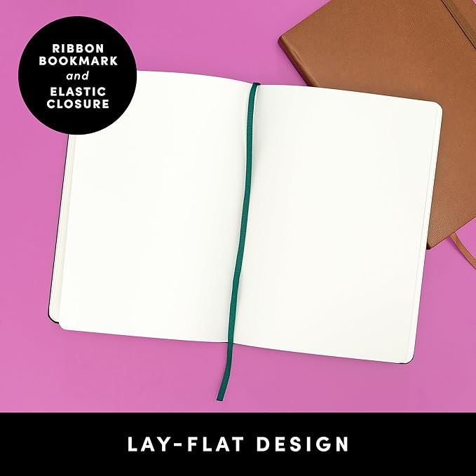 PAPERAGE Blank Journal Notebook, 160 Pages, Medium 5.6 in x 8 in - Image 3