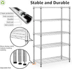 M MZG 1250 lbs Steel Heavy Duty 5-Tier Utility Shelving Unit Steel Organizer - Image 4