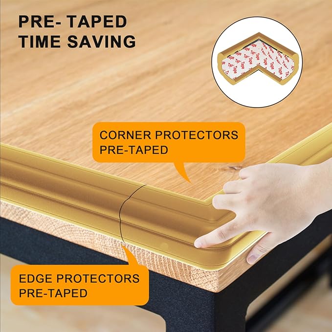 Baby Proof Corners and Edges 18.2ft, Fireplace Baby Proofing Bumper Guard - Image 3