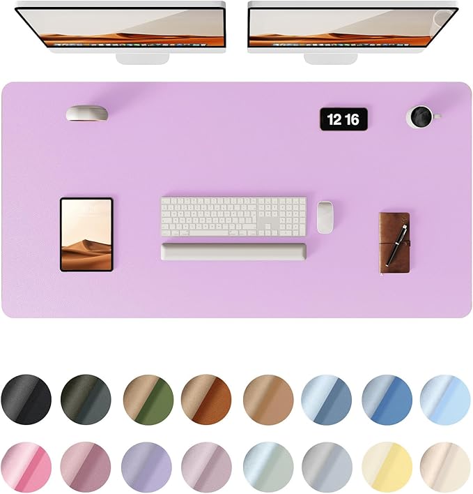 YSAGi Leather Desk Pad Protector, Office Desk Mat, Large Mouse Pad, Non-Slip PU by YSAGi