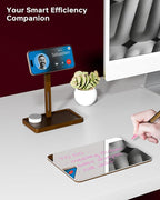 YEOUX Premium Desktop Glass Mirror, Dry Erase Board & Magnetic Phone Stand - Image 4