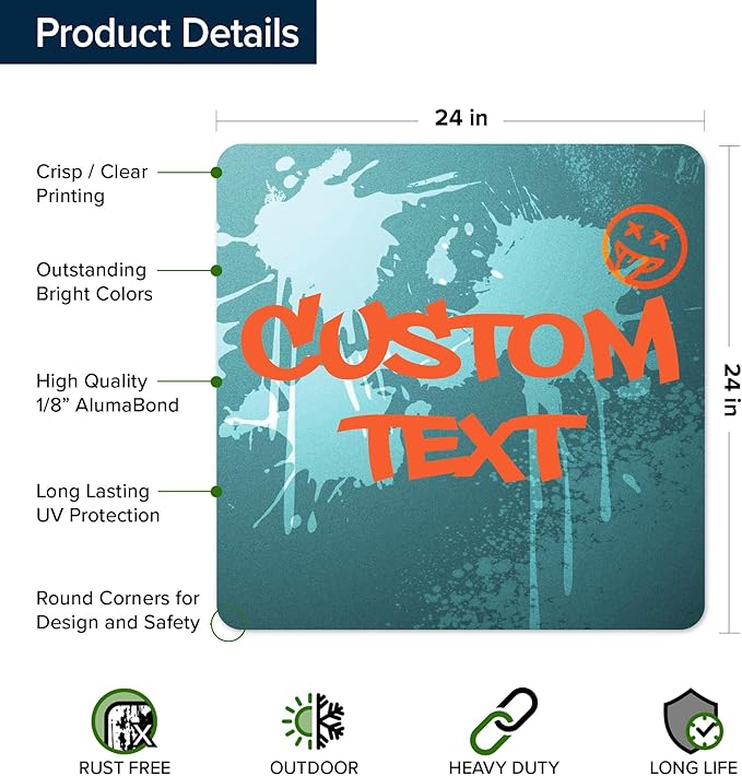Custom Sign, Custom Street Sign, 11 Font Colors, 13 Font Styles, 4 Hole Options - Image 6