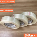 CHUANGSEED 3Pack Mono Filament Strapping Tape 6.2mil x 1Inch x 60yds Commodity - Image 7