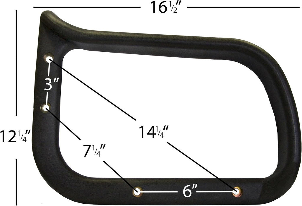 Replacement Office Chair Loop Arm - Rounded Style - Right Side - S3676R-A