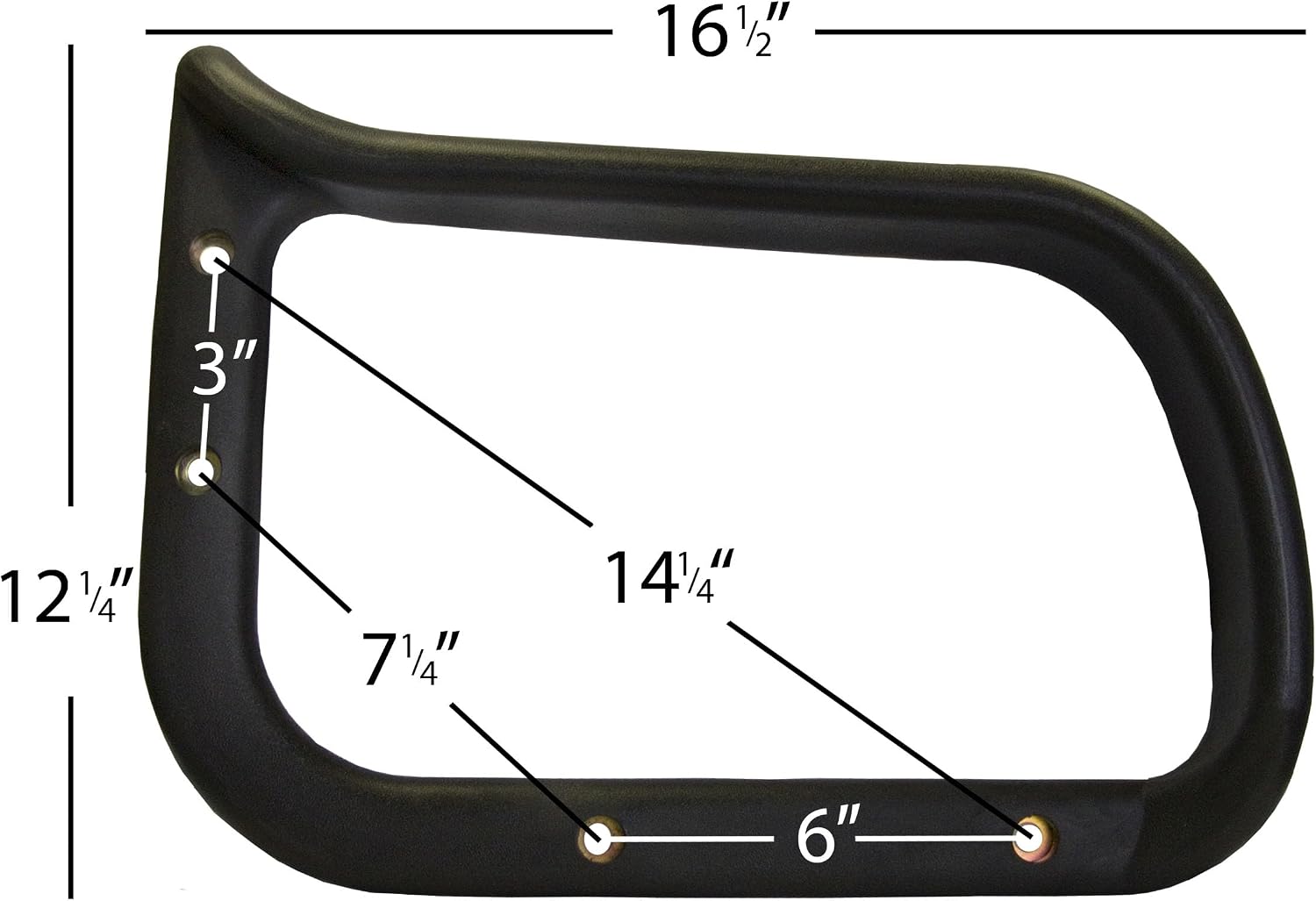 Replacement Office Chair Loop Arm - Rounded Style - Right Side - S3676R-A