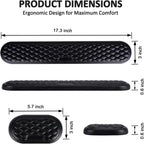 Wrist Rest for Keyboard and Mouse, Ergonomic Memory Foam Keyboard Set with Non-Slip Base, Soft Arm Cushion & Palm Support for Office, Home, Gaming & Laptop Typing, Reduces Fatigue & Strain, Black