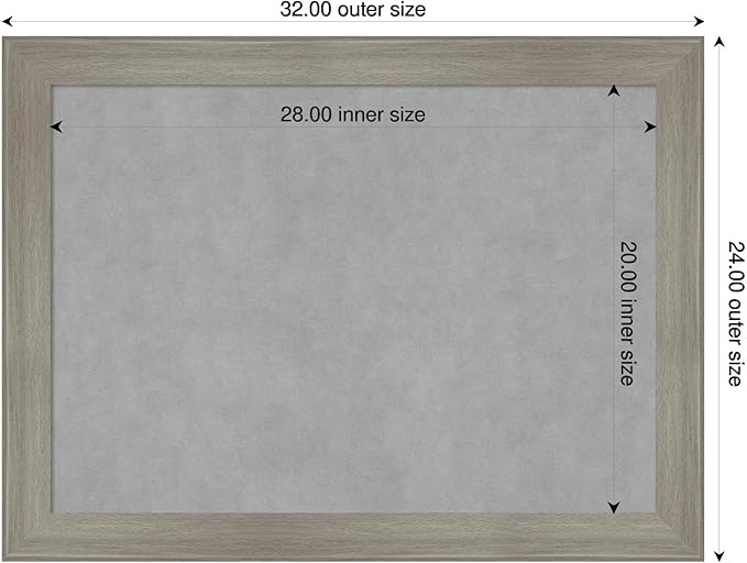 Amanti Art Grey Framed Magnetic Board 24x32 Medium Vision Board - Image 2