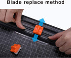 Paper Trimmer Replacement Blades with Automatic Security Safeguard Design - A4 Paper Cutter Blade Refill (4 Pack)