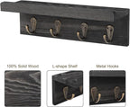 HRONRAD Rustic Key Holder for Wall, Farmhouse Wall Shelf - Image 3