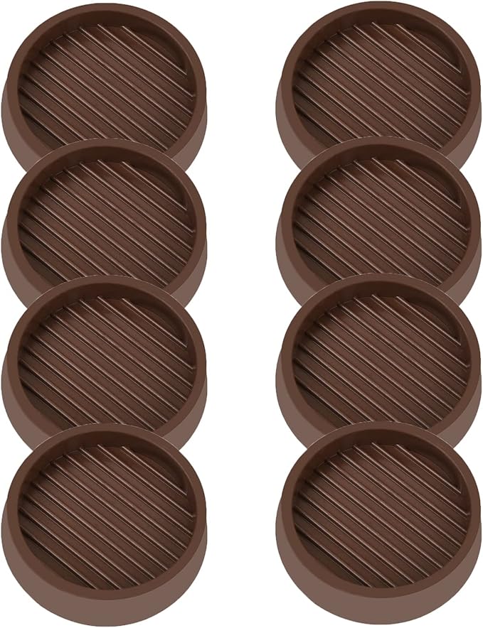 VOCOMO 2X2 Round Rubber Caster Cups, Non Slip Furniture Pads, Anti-Slip Gripper by VOCOMO
