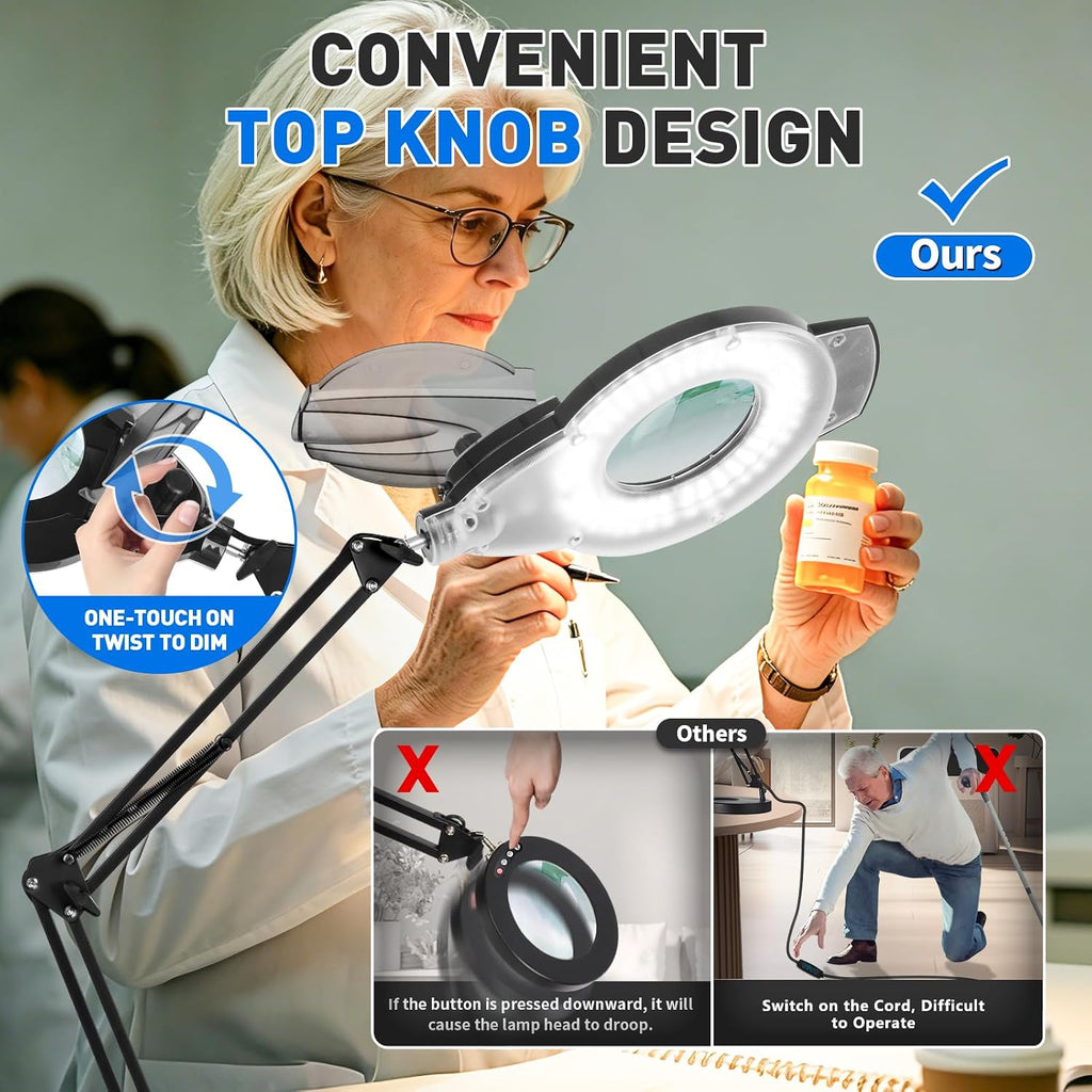 kirkas led magnifying lamp with clamp, 2,200 lumens, package contents