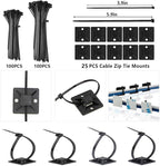 ELII 328Pcs Cable Management Kit, 8 Magnetic Cable Holder, 69Adhesive Cable - Image 6
