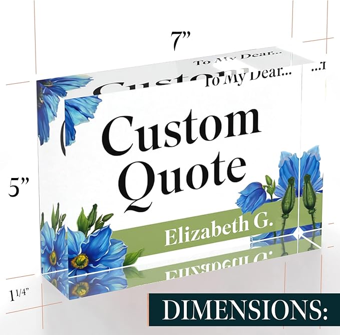 Custom Acrylic Sign Personalized, Custom Desk Name Plate, 18 Styles, - Image 7